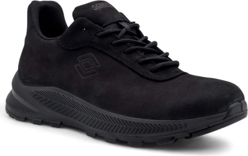 Scooter  M6000 Leather Men's Casual Shoes - Black - 45