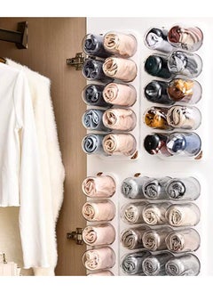 Generic Wall Mounted Underwear Storage Box Wardrobe Organizer Box Capsule Style Non Punching for T-shirt Skirts Socks Bras Panties Scarf (5 Capsules)  - Image 4