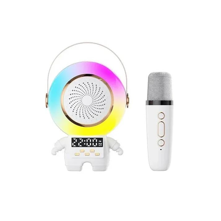 Qlect Astronaut Karaoke Machine for Kids Adults, Mini Portable Blue-Tooth Karaoke Speaker with Wireless Microphone and Dynamic Lights Birthday Gift for Kids Boys Girls | Home KTV Outdoor Travel - Image 1