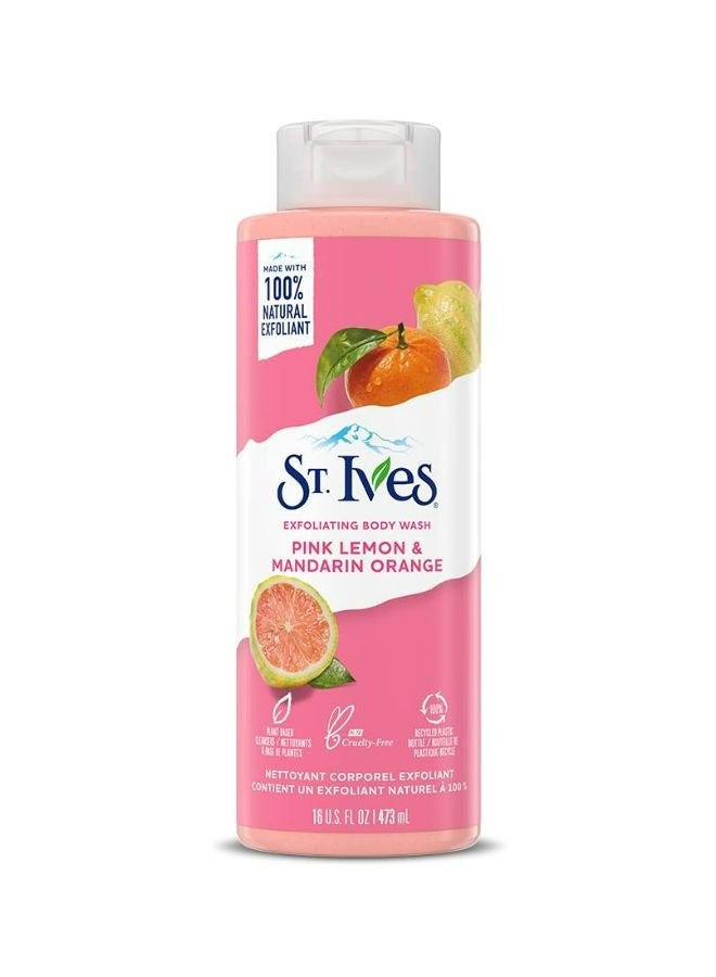 ST. Ives Pink Lemon & Mandarin Orange Exfoliating Body Wash 473 ml - Image 4