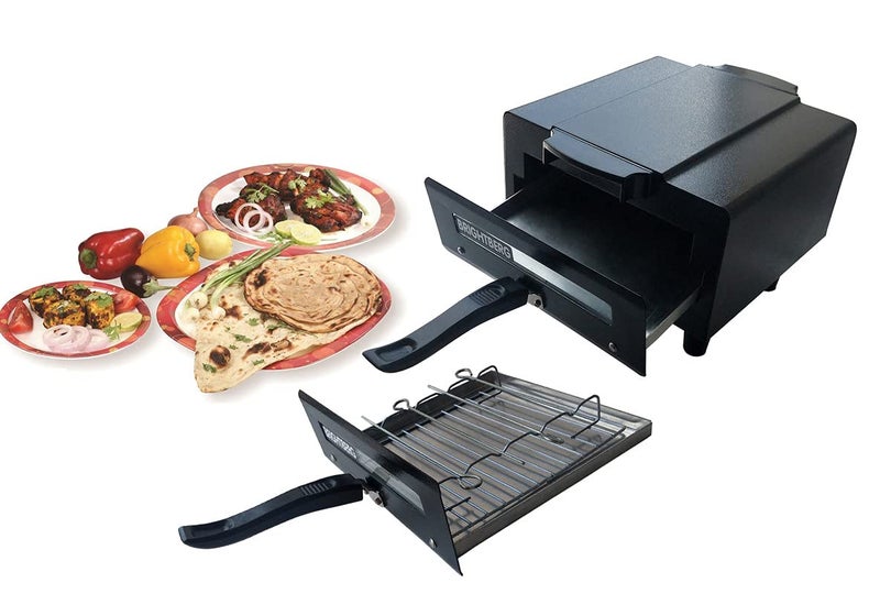 B.N. brights BNBrights Heavy Weight Mini Electric Tandoor For Home Fitted With Stainless Steel Element and Cement Sheet for Plywood Protection with all Freebies AccessoriesPizza Cutter Recipe Book Grill Handle Glove 4 Skewers 4 Legs Magic PaperNon Stick Sheet Electric Tandoor and Grill BarbecueElectric tandoor GrillElectric tandoor for naan and rotiElectric tandoor for home kitchenfor Business and Restaurant purposeB3  - Image 3
