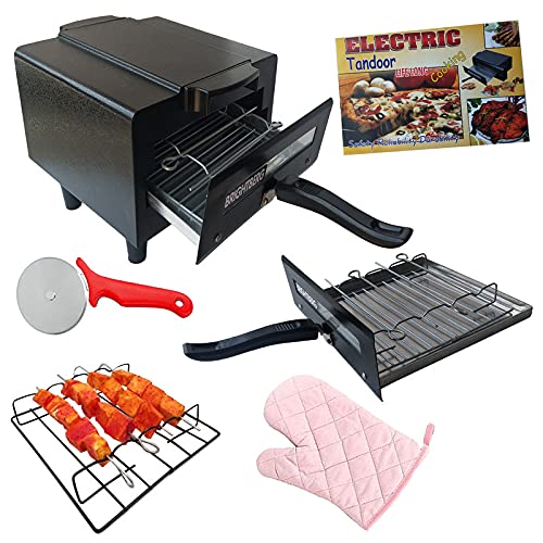 B.N. brights BNBrights Heavy Weight Mini Electric Tandoor For Home Fitted With Stainless Steel Element and Cement Sheet for Plywood Protection with all Freebies AccessoriesPizza Cutter Recipe Book Grill Handle Glove 4 Skewers 4 Legs Magic PaperNon Stick Sheet Electric Tandoor and Grill BarbecueElectric tandoor GrillElectric tandoor for naan and rotiElectric tandoor for home kitchenfor Business and Restaurant purposeB3  - Image 2