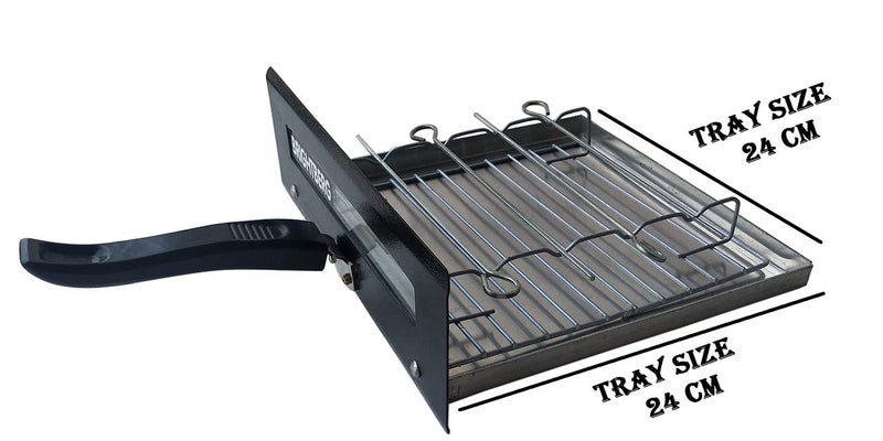 B.N. brights BNBrights Heavy Weight Mini Electric Tandoor For Home Fitted With Stainless Steel Element and Cement Sheet for Plywood Protection with all Freebies AccessoriesPizza Cutter Recipe Book Grill Handle Glove 4 Skewers 4 Legs Magic PaperNon Stick Sheet Electric Tandoor and Grill BarbecueElectric tandoor GrillElectric tandoor for naan and rotiElectric tandoor for home kitchenfor Business and Restaurant purposeB3  - Image 5