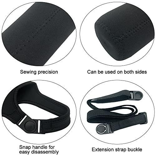 DanziX 4 Pack Water Bottle Carrier, Neoprene Sleeve Water Bottles Cup Carrier with 4 Shoulder Strap,Fit for All 16oz-20oz Sport Water Bottle-Black - Image 4
