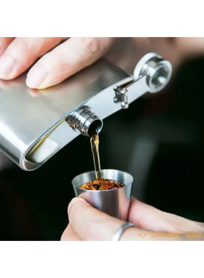 4 Piece Stainless Steel Travel Shot Glass Set With Faux Leather Case 30ml Reusable - Image 1