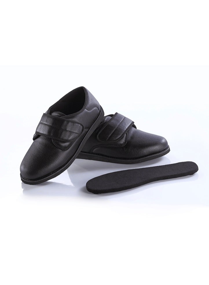 HT Medical shoes for diabetics and swollen feet, high-quality leather - size 39, black - Image 2