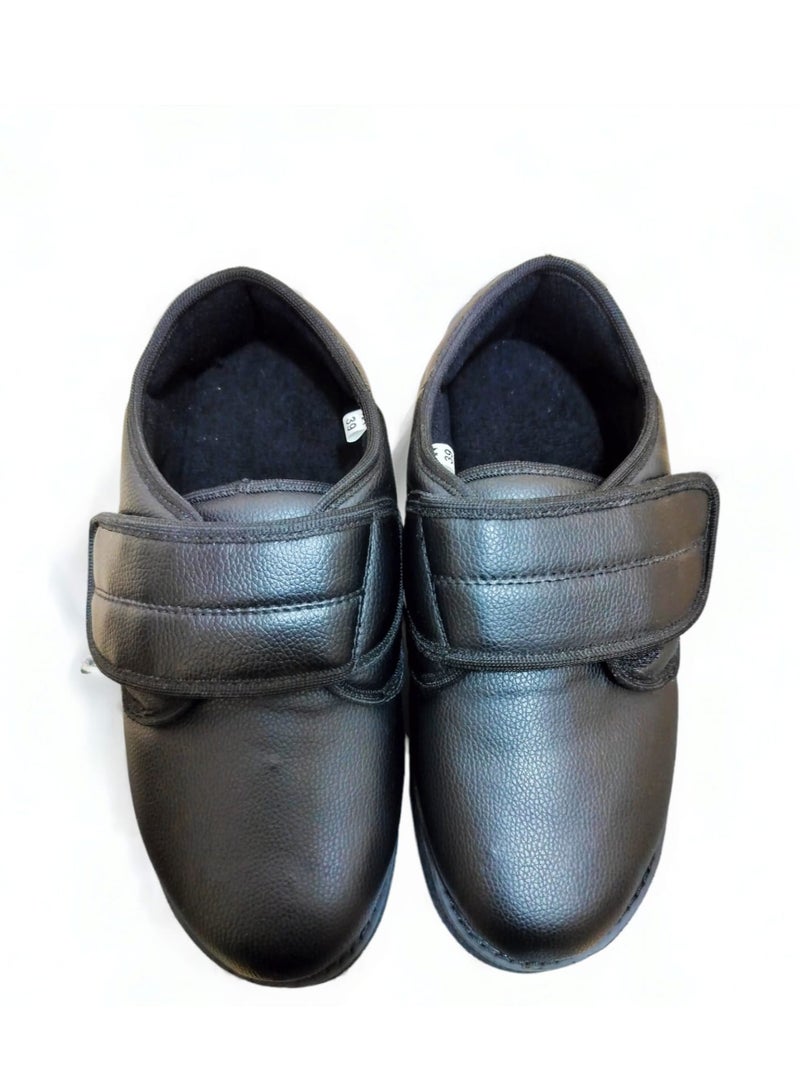 HT Medical shoes for diabetics and swollen feet, high-quality leather - size 39, black - Image 3