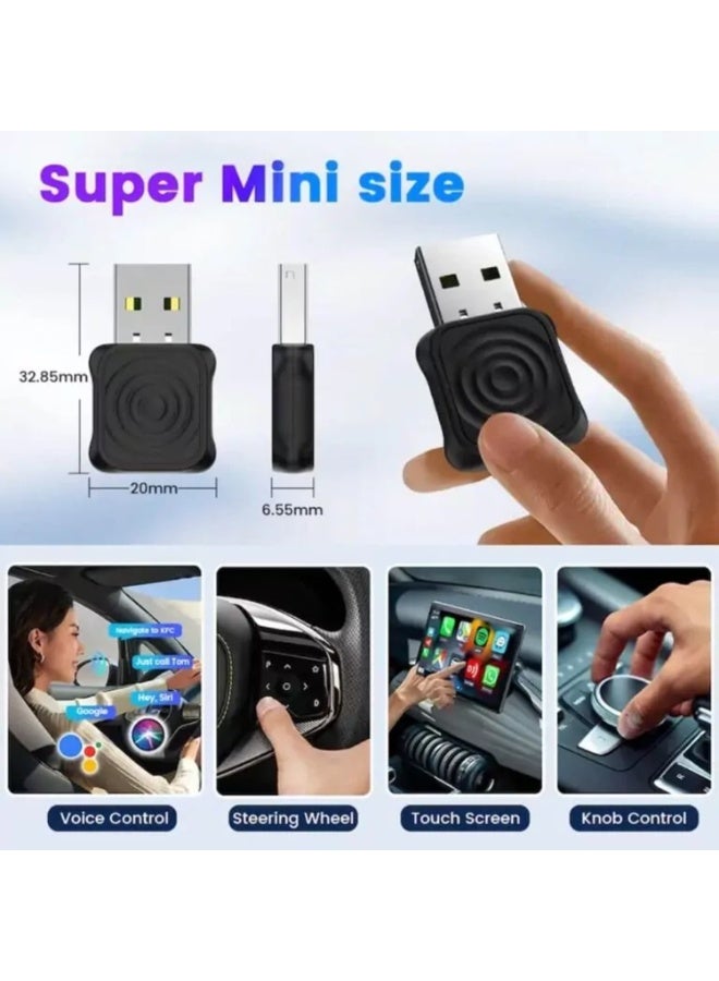 محول لاسلكي صغير فائق الدقة لـ CarPlay و Android Auto، متوافق مع USB-A و USB-C، اتصال سريع ومستقر بتردد 5.8 جيجاهرتز، دونجل لاسلكي سهل الاستخدام، إعادة اتصال تلقائي لسيارات iPhone و Android - Image 5