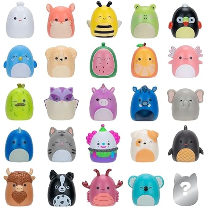 Squish-a-longs 25 Pack - Series 1 - (25) 1 Mini-Squish with 5 Accessories, Ring, and Collectors Guide - Collect, Trade, & Play - Image 2