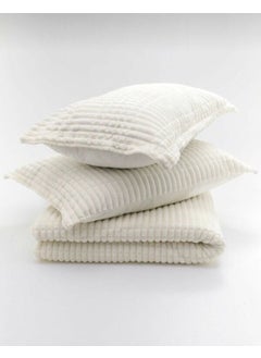 MERINOS Modern Line 3 Piece Blanket Set Bone  - Image 1