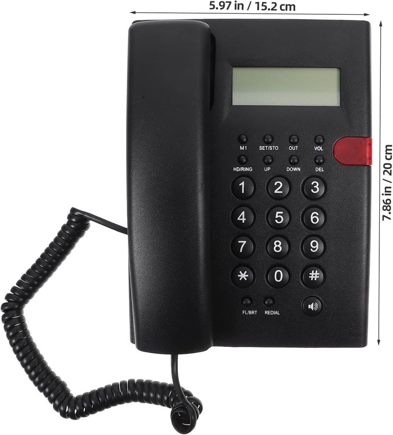 Corded Landline Phone with Large Buttons and Loud Ringer, Wall and Desk Mountable Telephone for Seniors and Home Office Use - Image 2