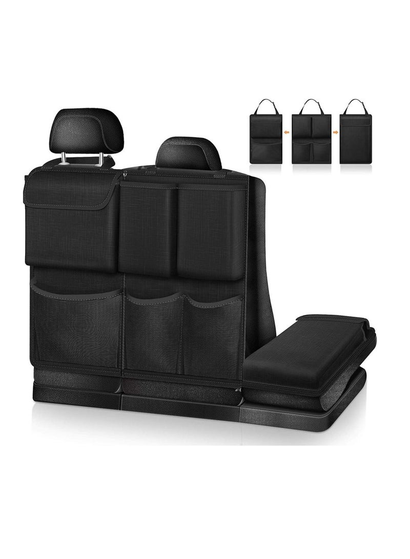 Cool Baby COOLBABY Car Trunk Organizer and Storage Removable Seat Back Hanging Storage Bag with Zipper Large Capacity Car Interior Accessories for Jeep SUV Truck (Black) - Image 1
