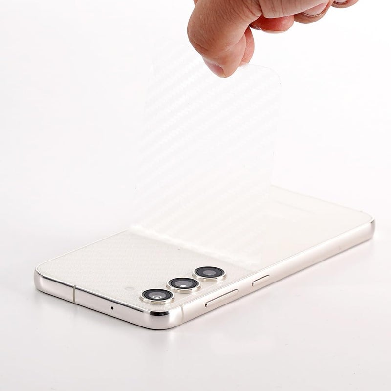 ايبيويند واقي شاشة عبوة مزدوجة لهاتف Samsung Galaxy S25+ 5G / Galaxy S25 plus 5G مقاس 6.7 بوصة، زجاج مقوى بصلابة 9H، مع قطعة واحدة من واقي عدسة الكاميرا، قطعة واحدة من فيلم ألياف الكربون للظهر، سهل التركيب - Image 4