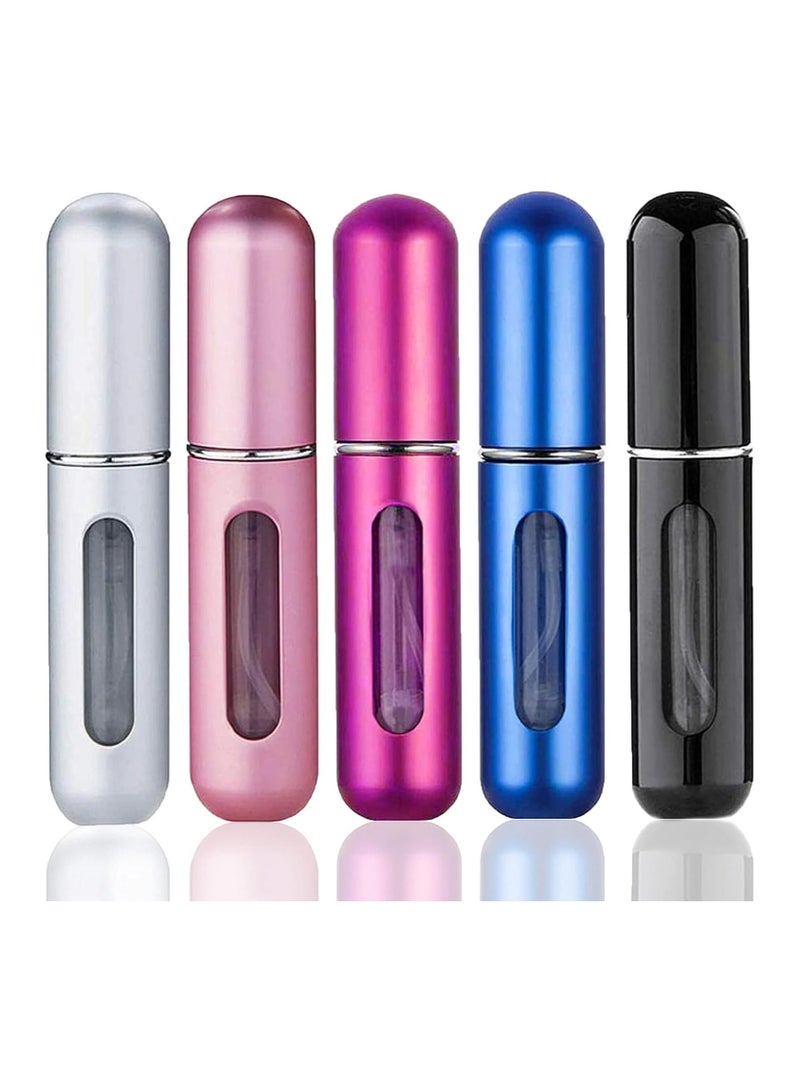 Folanry 5-Piece 5ml Refillable Perfume Atomiser Set, Travel Mini Spray Bottles ,Portable Empty Fragrance Containers - Image 1
