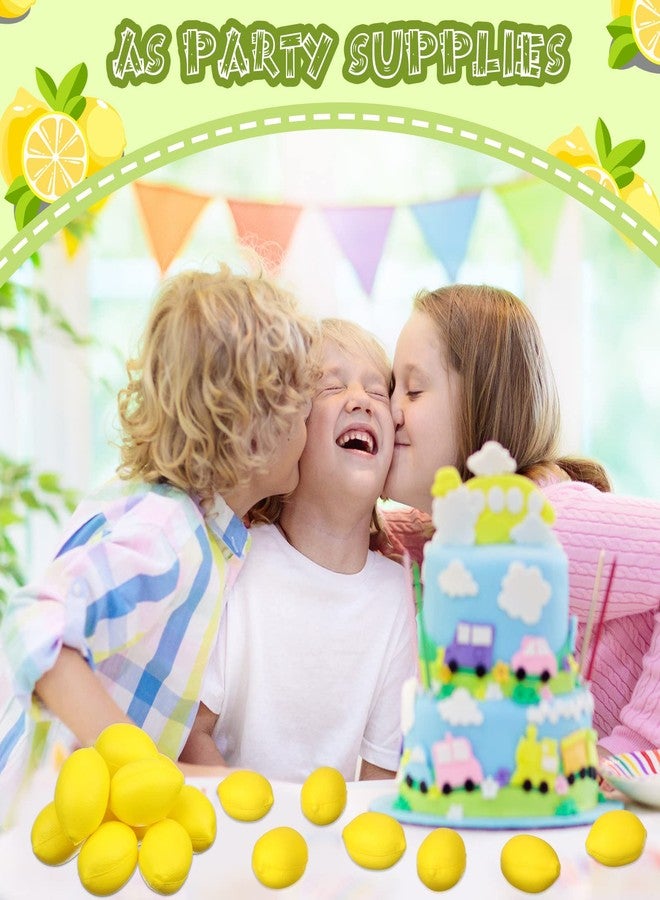 Jerify 36 Pcs Lemon Toys Lemon Relieve Stress Ball Party Favors Pu Foam Quick Rising Fruit Stress Relieve Toys for School Home Small Party Bag Fillers - Image 4