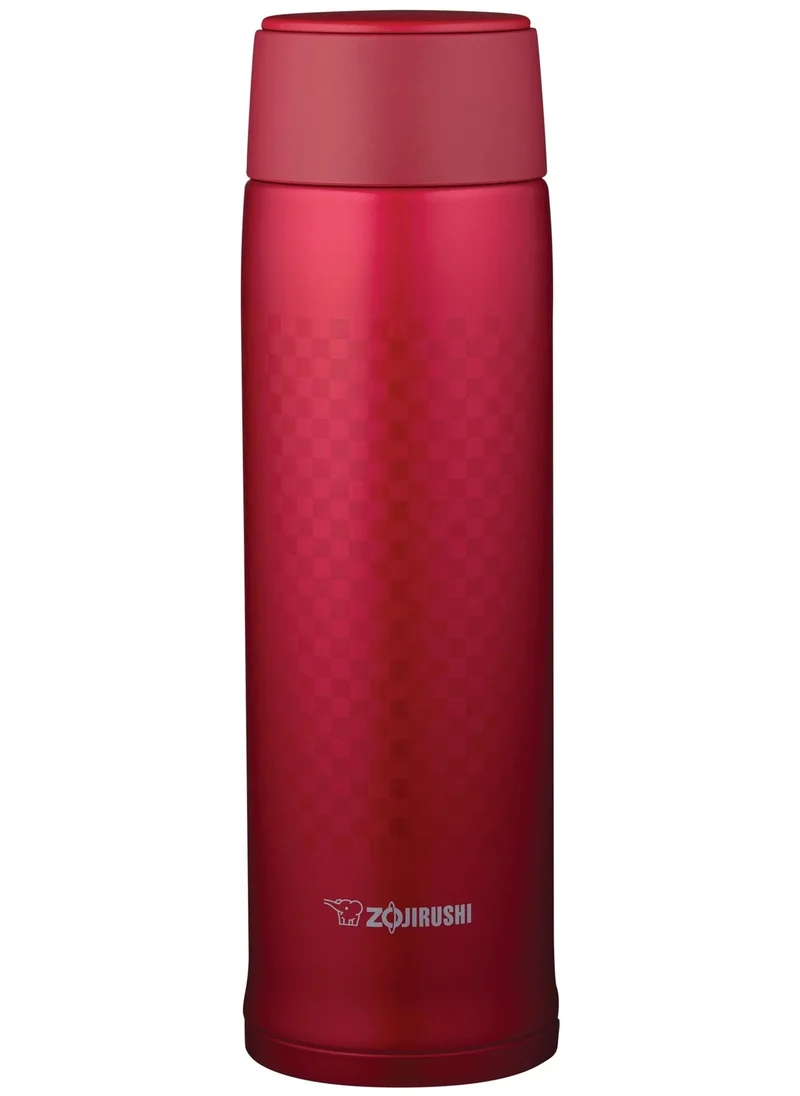 زوجيروشي Stainless Steel Vacuum Bottle 0.48Ltr, Ichimatsu Red