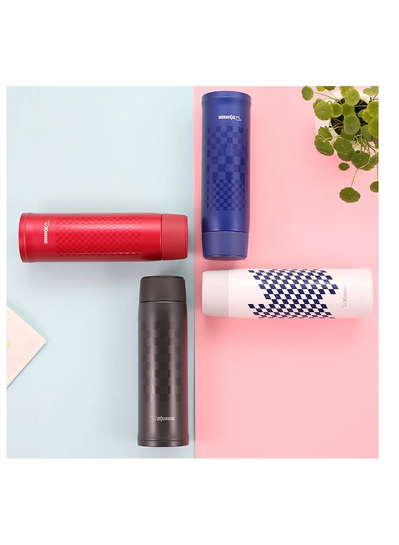 Zojirushi Stainless Steel Vacuum Bottle 0.48Ltr, Ichimatsu Red