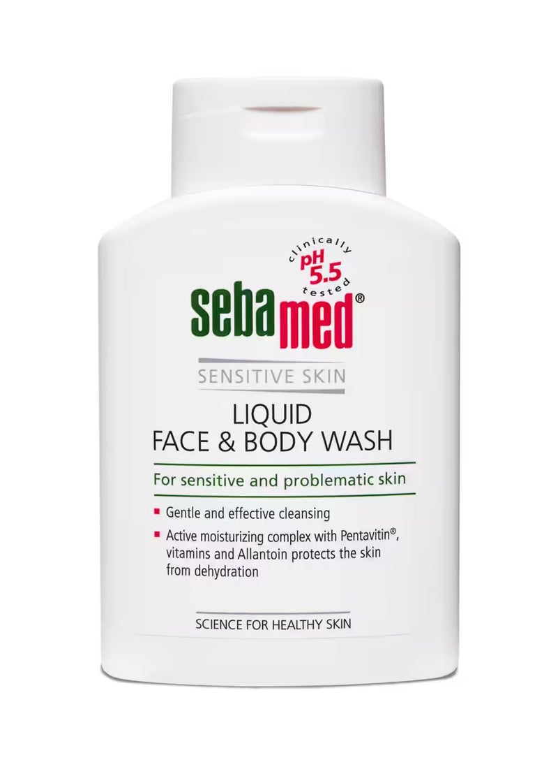 سيباميد غسول سائل للوجه والجسم تنظيف لطيف خالٍ من الصابون مع الجليسرين والبانثينول - Image 1