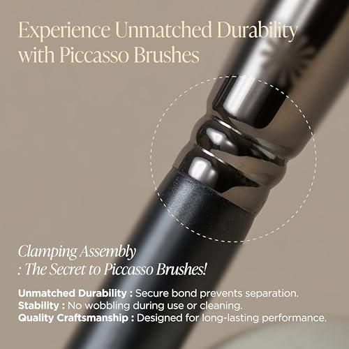 Piccasso FB21 Foundation Brush - Professional V-Cut Angled Makeup Brush for Liquid & Cream - Seamless Flawless Finish K-Beauty Face Brush - High Coverage, No Streaks, Durable Synthetic Hair - Image 4