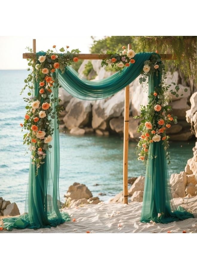 Wedding Arch Draping Fabric, 1 Panel Arch Drapes Sheer Backdrop Curtain for Wedding Ceremony Party Ceiling Decor  - Image 5