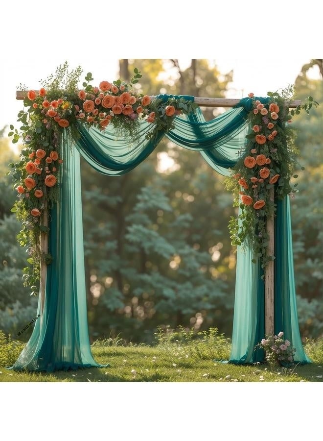 Wedding Arch Draping Fabric, 1 Panel Arch Drapes Sheer Backdrop Curtain for Wedding Ceremony Party Ceiling Decor  - Image 3