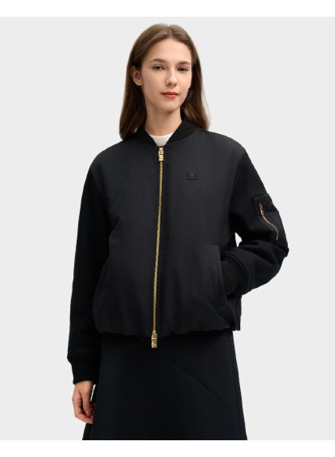 FILA Women'S Sport Cotton Jacket, Fashion Casual Comfortable Simple Daily Versatile Warm Baseball Collar Long Sleeve Jacket - Image 1