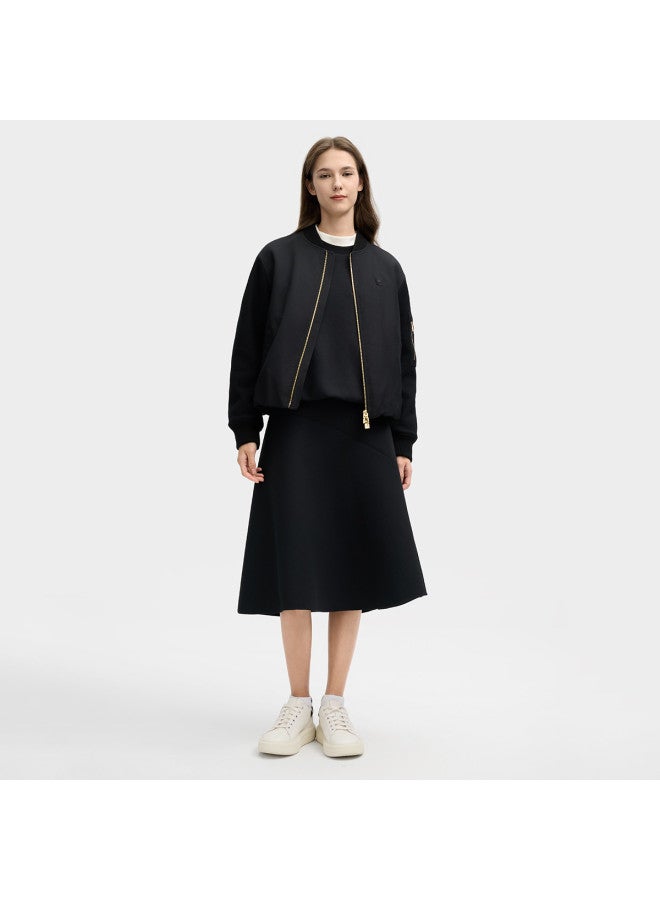 FILA Women'S Sport Cotton Jacket, Fashion Casual Comfortable Simple Daily Versatile Warm Baseball Collar Long Sleeve Jacket - Image 2