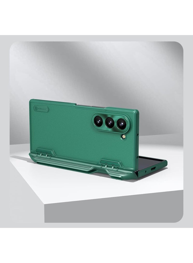 Nillkin Super Frosted Shield Case with Pen Holder for Samsung Galaxy Z Fold 6 5G| Stylish Protection & Built-In Stand - Deep Green - Image 4