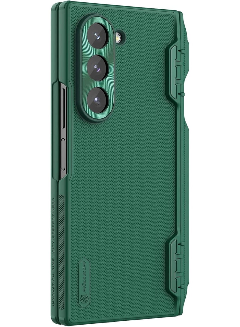 Nillkin Super Frosted Shield Case with Pen Holder for Samsung Galaxy Z Fold 6 5G| Stylish Protection & Built-In Stand - Deep Green - Image 3