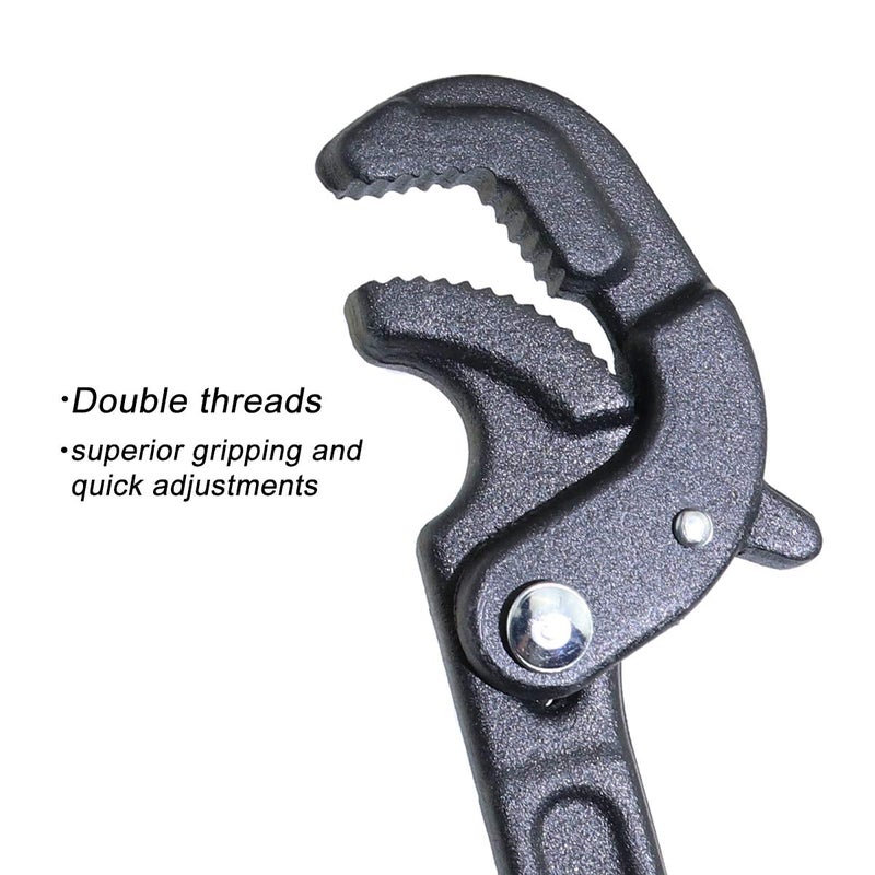 boeray 2 Pack Adjustable Wrench Quick Multi-function Self-Adjusting Spanner Power Grip Pipe Wrench 0.6â€-2.4â€/14mm-60mm - Image 4