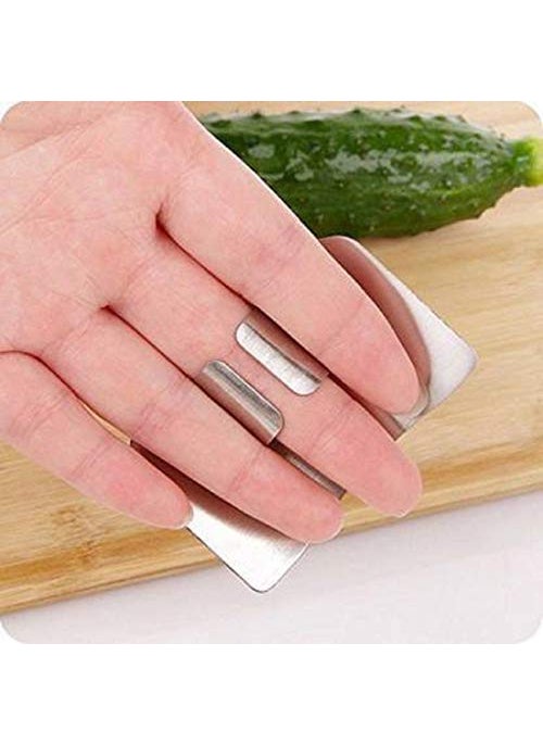 N2 GEMOX Stainless Steel Finger Guard for Slicing  Cutting Protector to Avoid Accidents when Chopping and Kitchen Safe Chop Cut Tool 