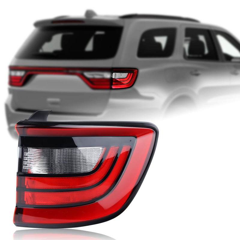 Duolctrams Outer LED Tail Light Rear Lamp Assembly Compatible with 20142023 Dodge Durango Right Passenger Side 68155948AC 68272126AA