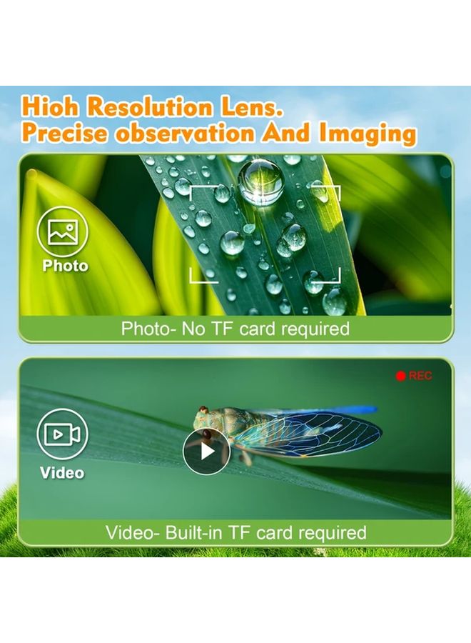 Orange Handheld Digital Microscope For Kids 1000x Magnification 3 Inch IPS HD Screen USB Powered Educational Science Toy - Image 5