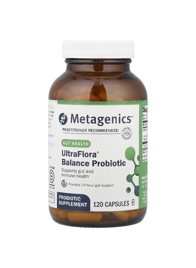 Metagenics Metagenics, UltraFlora® Balance Probiotic, 15 Billion CFU, 120 Capsules  - Image 1