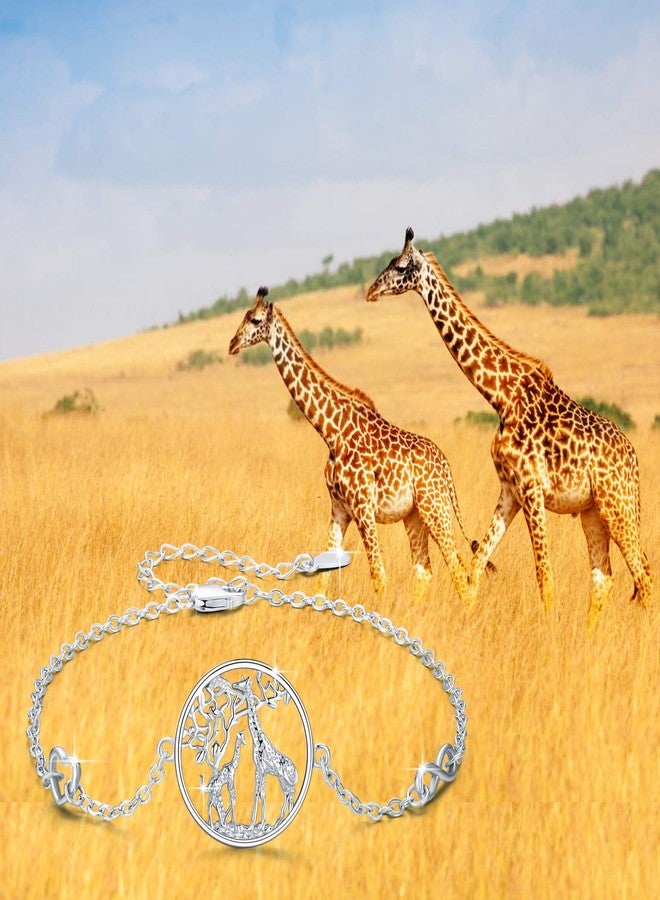JUSTKIDSTOY Giraffe Gifts Giraffe Bracelet for Women 925 Sterling Silver Giraffe Jewelry Adjustable Cute Animal Bracelets for Mom Wife Birthday Mother's Day - Image 4