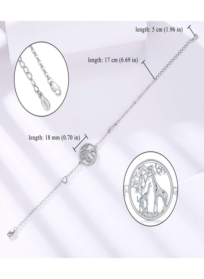JUSTKIDSTOY Giraffe Gifts Giraffe Bracelet for Women 925 Sterling Silver Giraffe Jewelry Adjustable Cute Animal Bracelets for Mom Wife Birthday Mother's Day - Image 5