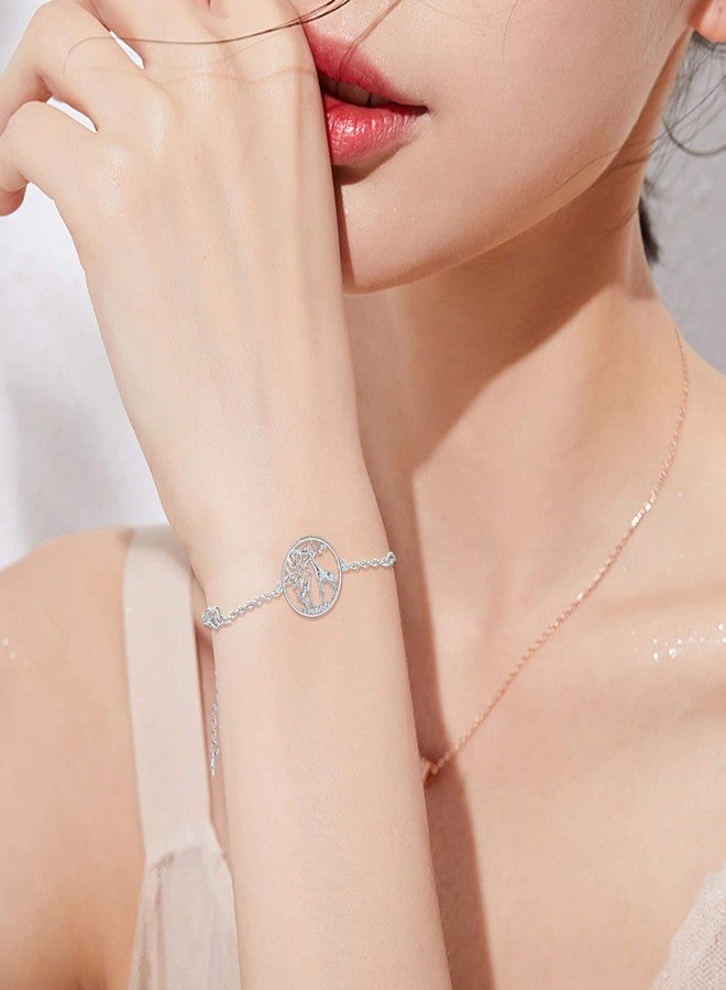 JUSTKIDSTOY Giraffe Gifts Giraffe Bracelet for Women 925 Sterling Silver Giraffe Jewelry Adjustable Cute Animal Bracelets for Mom Wife Birthday Mother's Day - Image 2