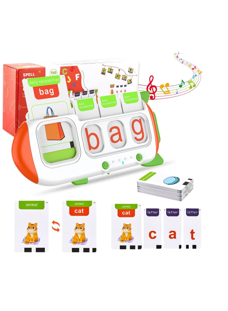 Excefore Talking Flash Cards, Learning Toys with Match and Spell Games, 220 Sight Words Flash Cards Kindergarten, Educational Learning Interactive Toy for Boys Girls, Montessori Toys for 3-6 Years - Image 1