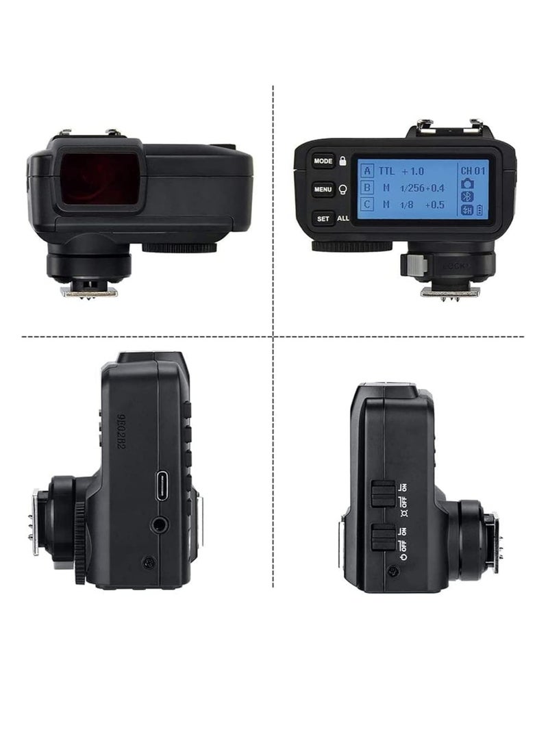 X2T-C TTL Wireless Flash Trigger for Canon, 1/8000s HSS Bluetooth Connection Supports iOS/Android App Controller, TCM Function, 5 Separate Group Buttons, New Hotshoe Locking, New AF Assist Light