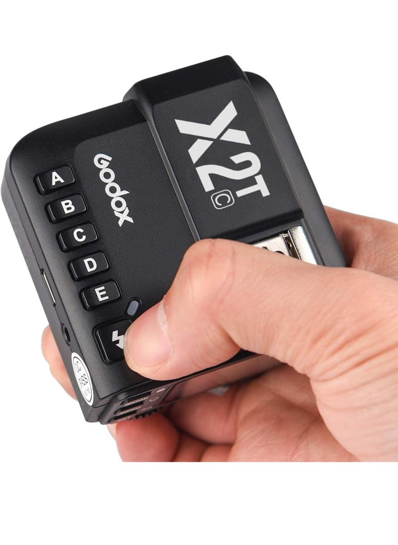 Godox X2T-C TTL Wireless Flash Trigger for Canon, 1/8000s HSS Bluetooth Connection Supports iOS/Android App Controller, TCM Function, 5 Separate Group Buttons, New Hotshoe Locking, New AF Assist Light  - Image 2