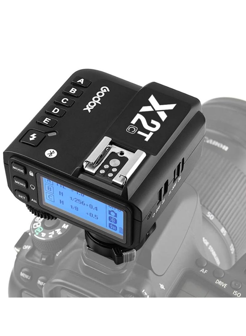 X2T-C TTL Wireless Flash Trigger for Canon, 1/8000s HSS Bluetooth Connection Supports iOS/Android App Controller, TCM Function, 5 Separate Group Buttons, New Hotshoe Locking, New AF Assist Light
