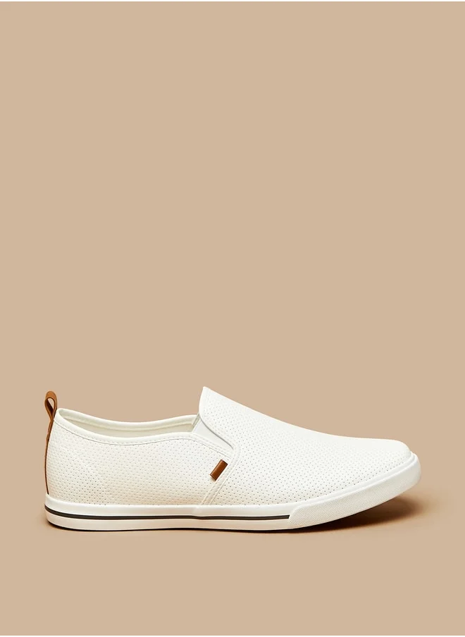 لي كوبر Men's Textured Slip-On Loafers