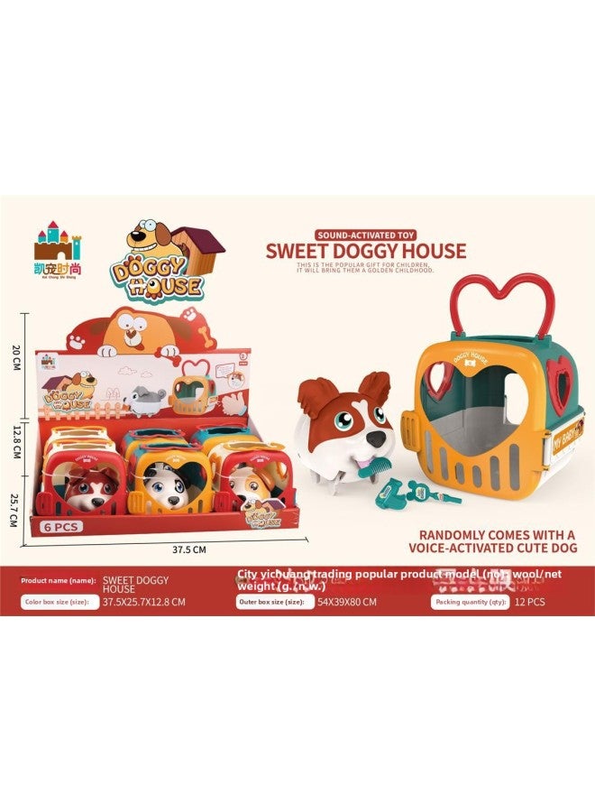 Fun Play Home Electronic Pet Dog Inertia Sliding Car Airship Toy Birthday Gift-Color:6PCs Warm Nest (display Box  - Image 1