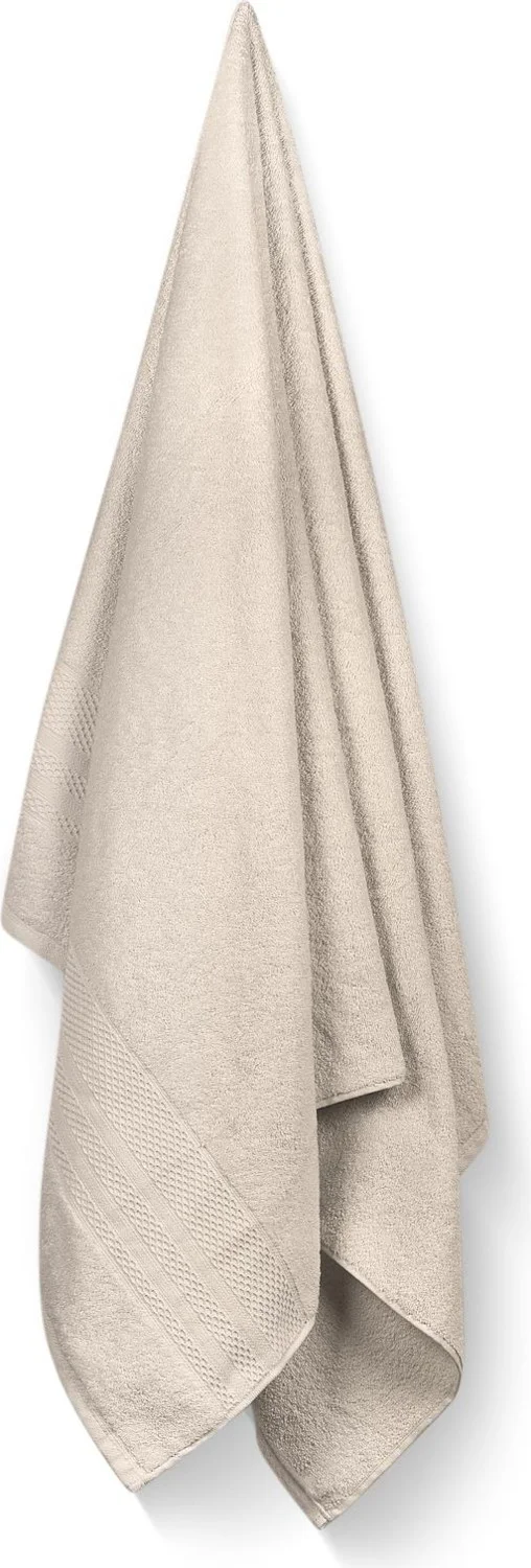 Bluenity Natural Cotton 4-Piece Bath Towel Soft Rare 90 x 150 + 50 x 90 Ecru