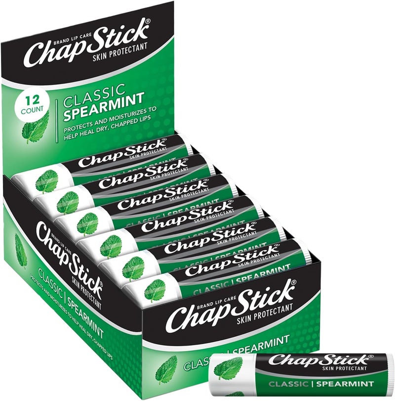 ChapStick Classic Spearmint Lip Balm - 12 Count Refill Tray, 0.15 Ounce Each - Image 1