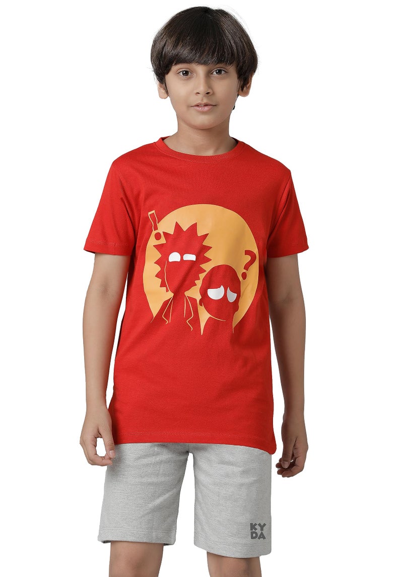 KYDA KIDS 100% Cotton Boys Clothing Set Tshirt & Shorts - Half Sleeve Tshirt & Half Pant for Boy(K-BOYS-A1-SET-T&S-C2-2-3Y_1,Multicolor) - Image 1