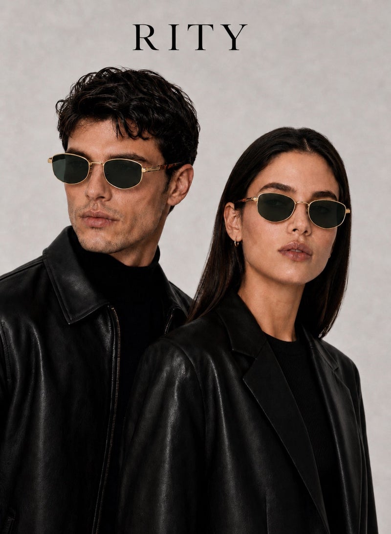 RITY Men & Women Sunglasses with Elegant Metal Frame and Polarized Lenses | Full UV Protection | Luxury Fashion Eyewear for Driving, Travel, Beach & Outdoor Activities | Stylish & Lightweight Design - Image 2