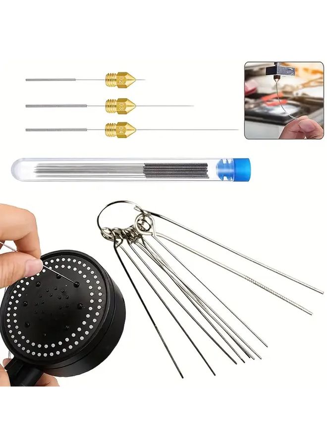 2 Sets Silvery Stainless Steel 3D Printer Nozzle Cleaning Needles And Pipeline Maintenance Tools - Image 4