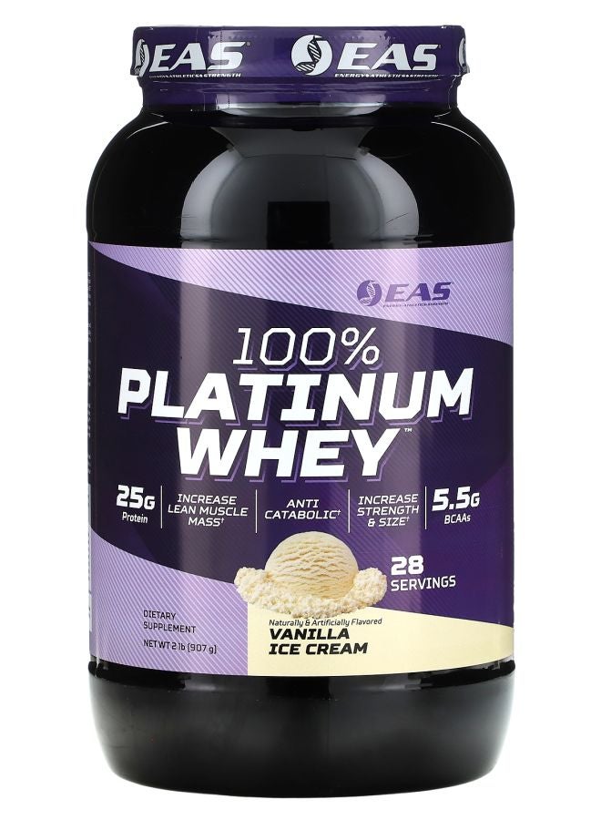 100% Platinum Whey Vanilla Ice Cream 2 lbs (907 g)