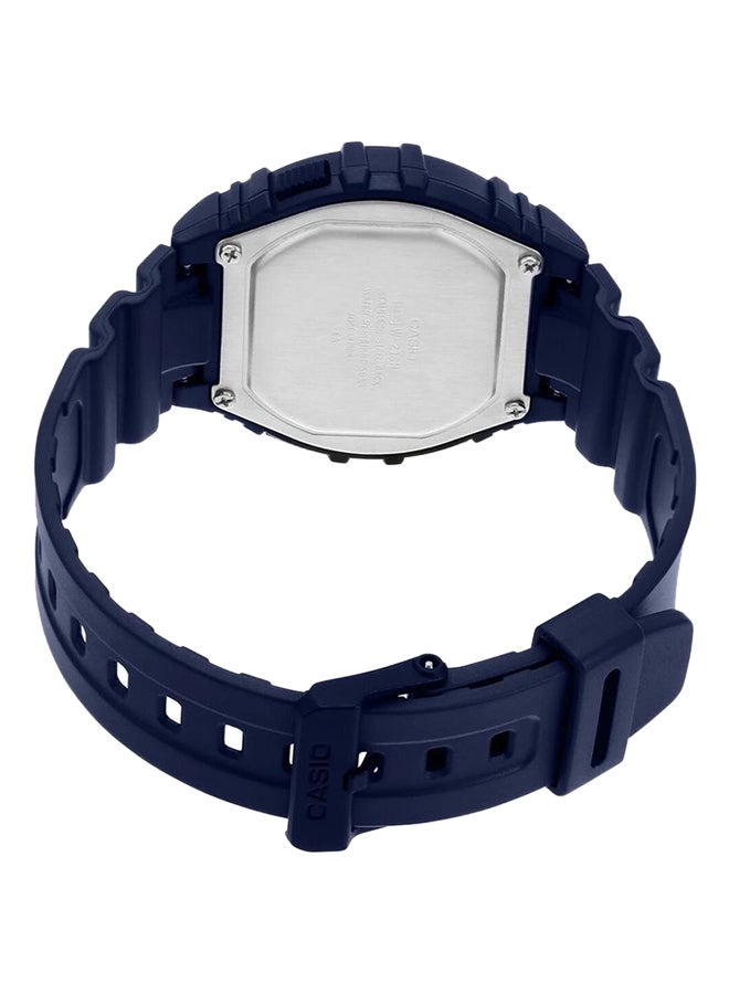 CASIO Boys Resin Digital Quartz Watch W-215H-2AVDF - 44 mm - Blue - Image 2